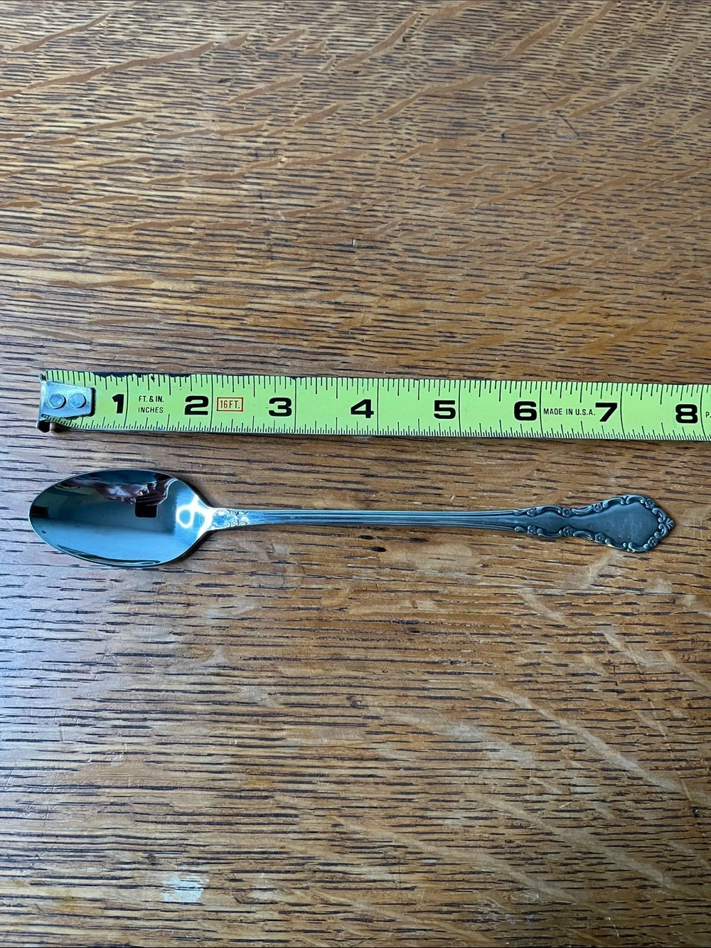 Set of 4 Oneida Mansion Hall Distinction Deluxe Stainless Iced Tea Spoons – 7.5
